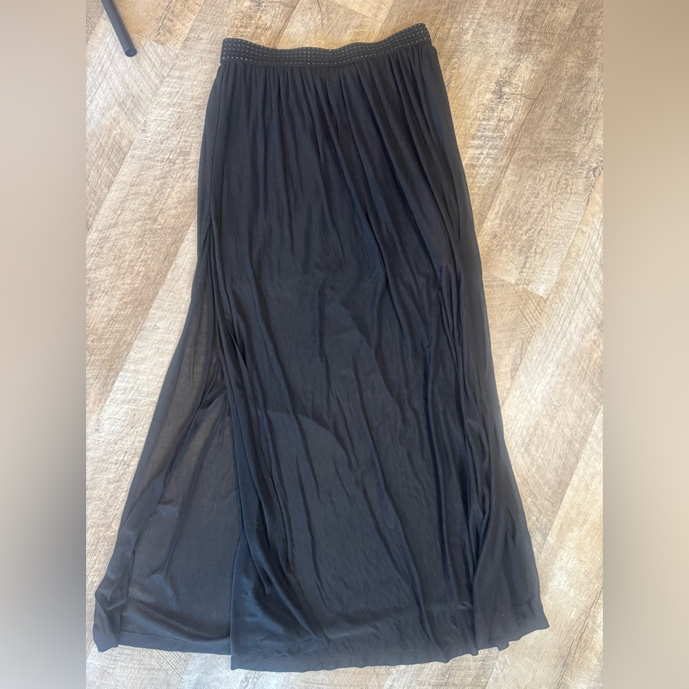 H&M size SMALL sheer long skirt with side slit up to ‘mini’ part of skirt lining